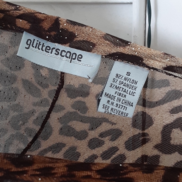 Glitter scope cheetah dress asymmetrical - Picture 2 of 2